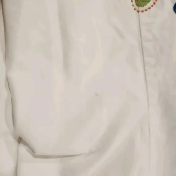 Johnny Was JWLA Floral Embroidered White 100% Cotton Jacket Size Large - Picture 14 of 15